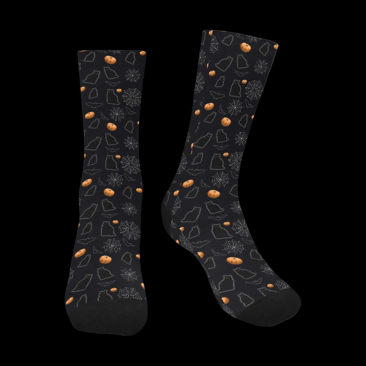 Black Cat Halloween Socks