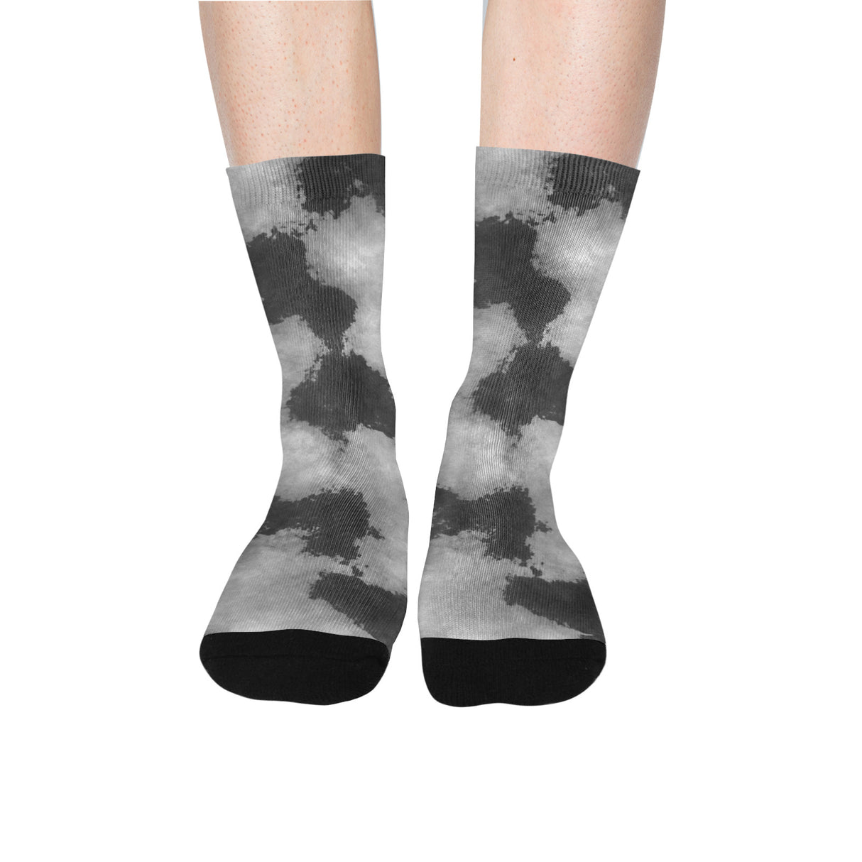 Black and White Tie Dye Socks