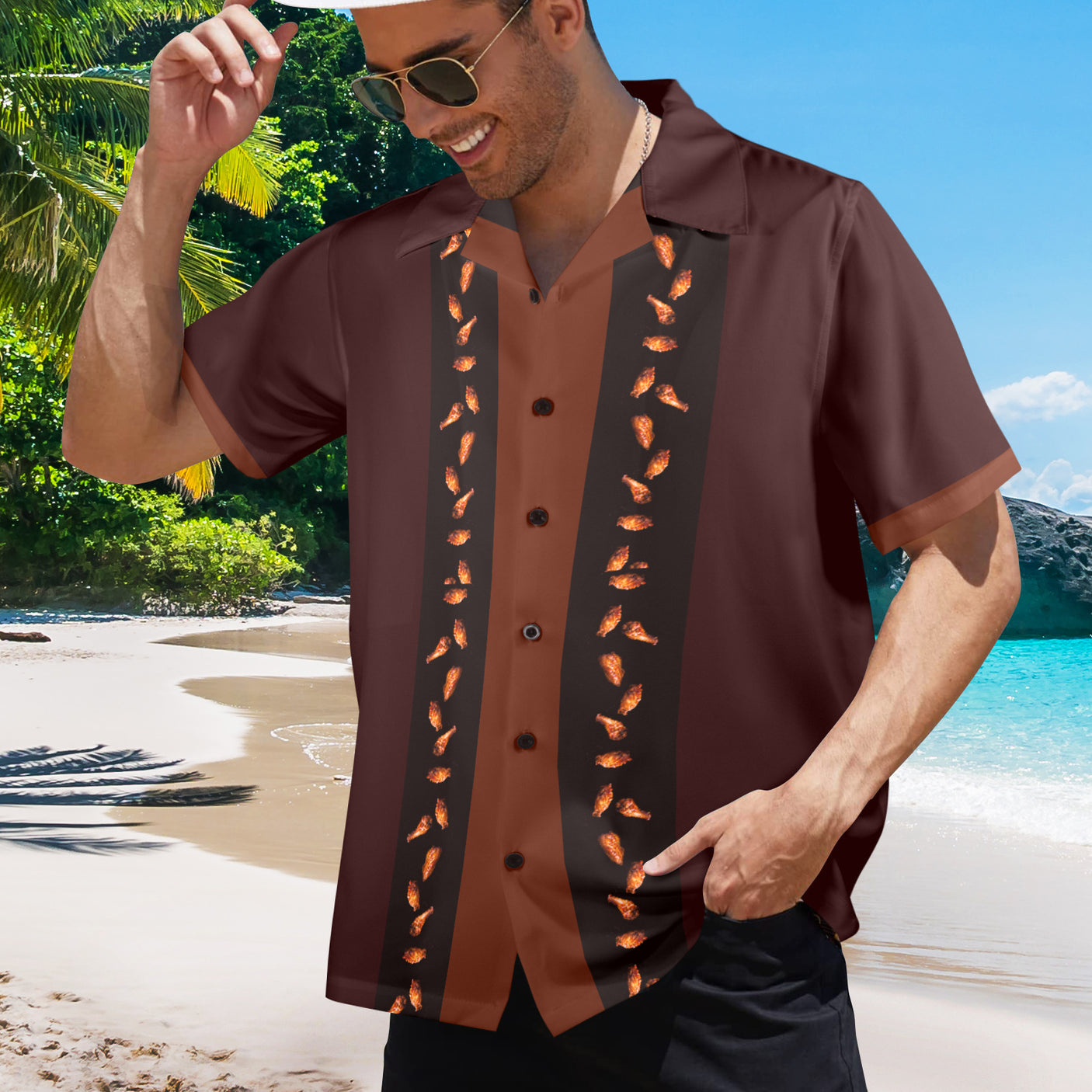 Chicken Wing Hawaiian Shirt | Button Up Down Shirt
