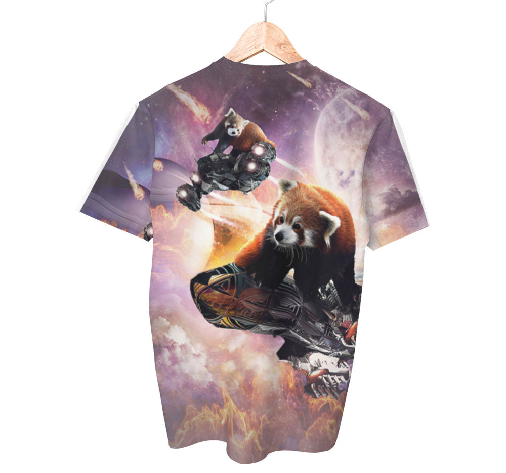 Chemise Panda Rouge de l’Espace | T-shirts AOP 3D