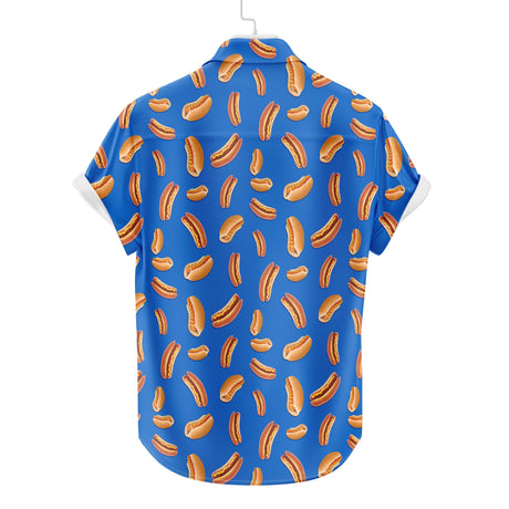 Hot Dog Hawaiian Shirt | Button Up Down Shirt