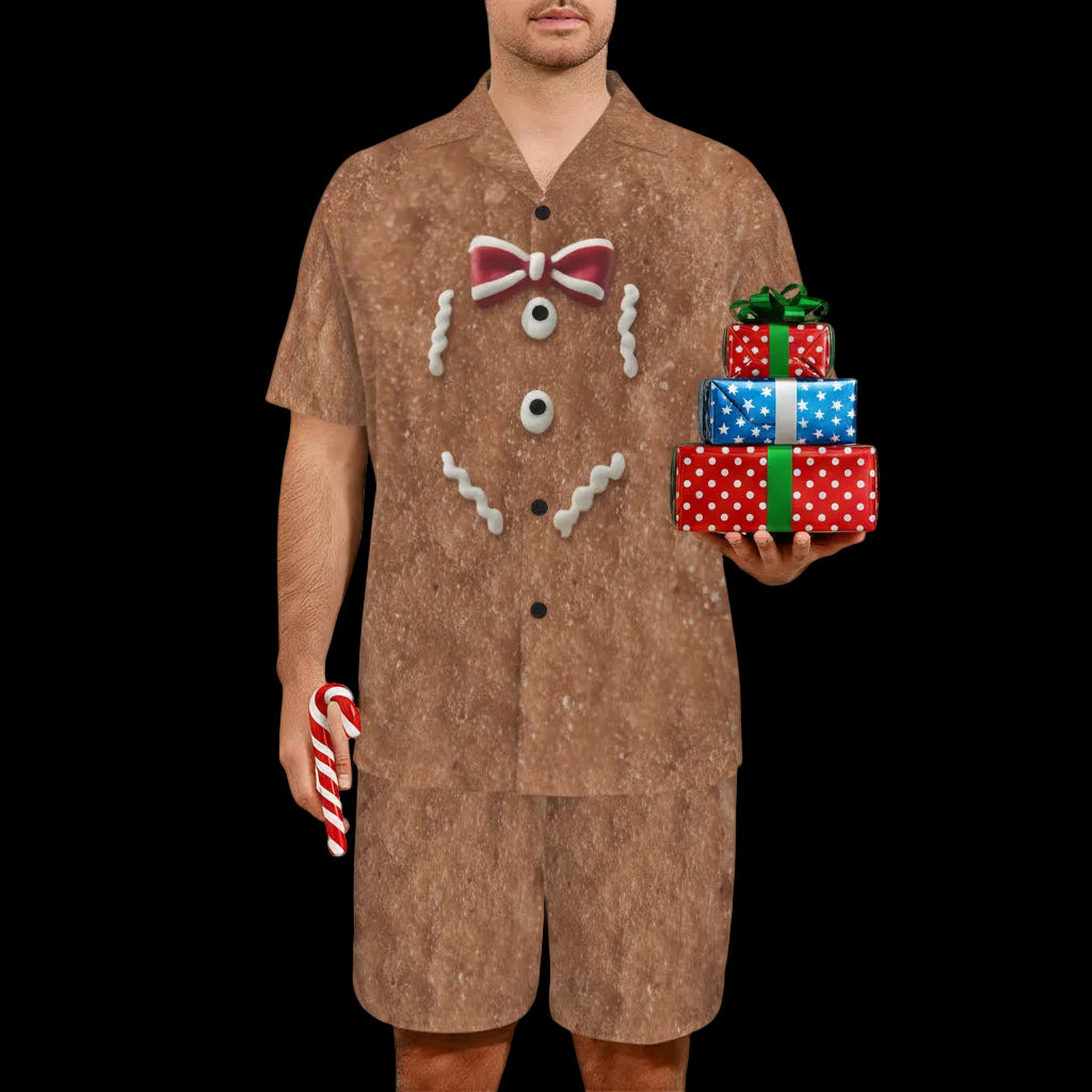 Gingerbread Man Halloween Christmas Costume Pajama Set