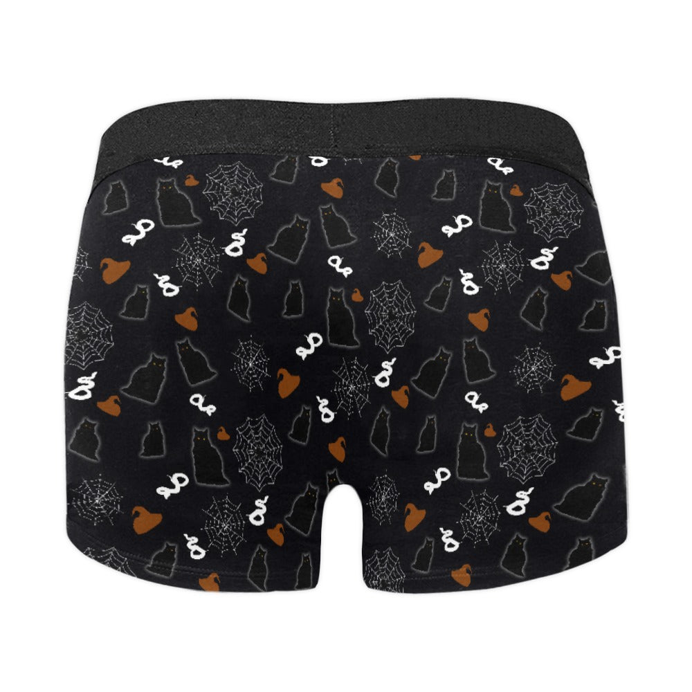 Black Cat Halloween Boxer Brief Boxers