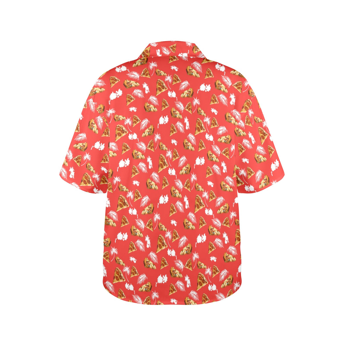 Women's Pizza Hawaiian Shirt - Funny Food Button-Up