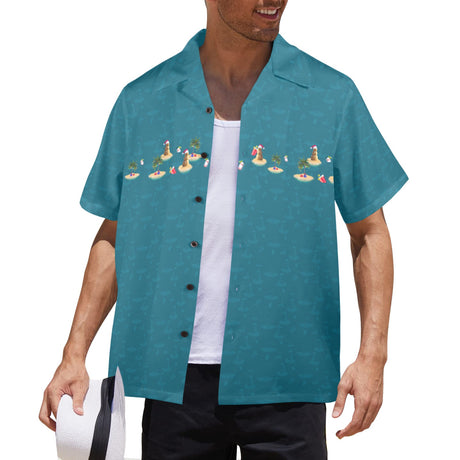 Christmas in July Vacay Hawaiian Guayabera Shirt