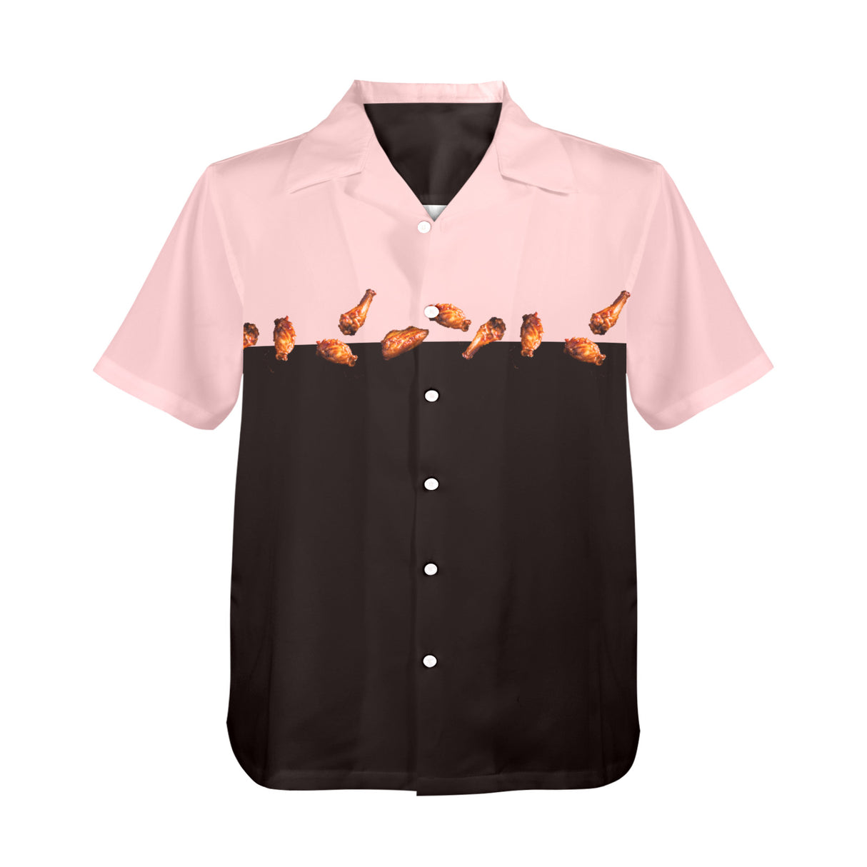 Chicken Wing Hawaiian Shirt - Funny Food Button-Up
