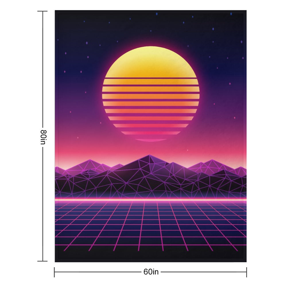Synthwave Throw Blanket