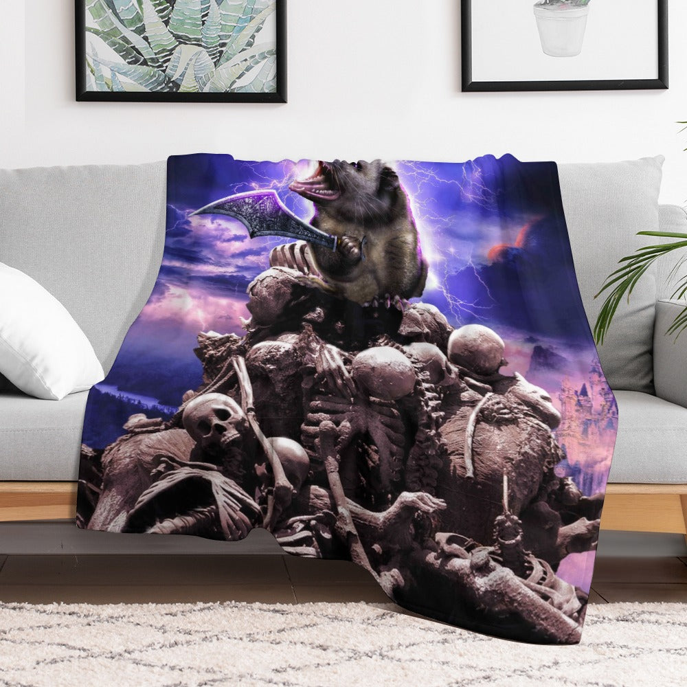 Lightning Possum Throw Blanket