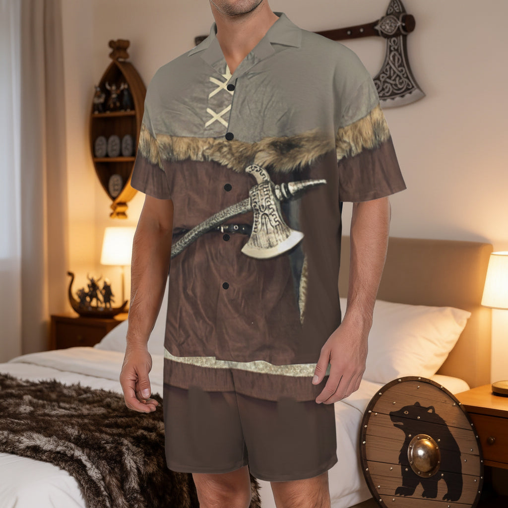 Viking Berserker Halloween Costume Pajama Set
