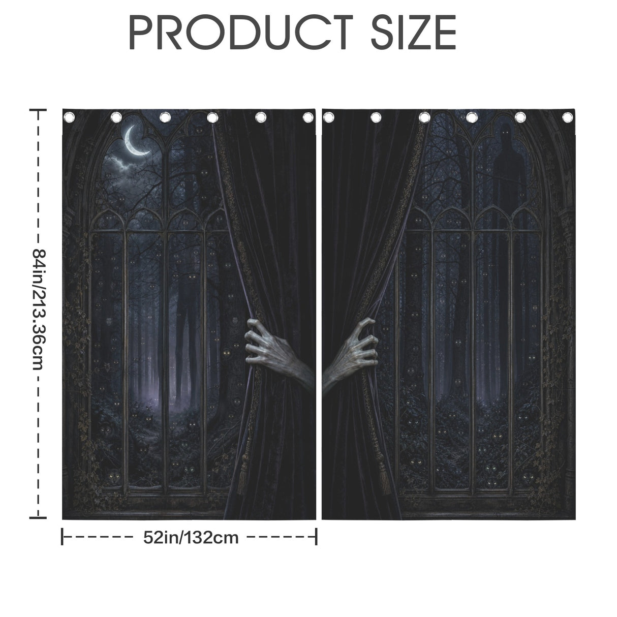 Something Is Opening the Curtains – Gothic Curtain Set