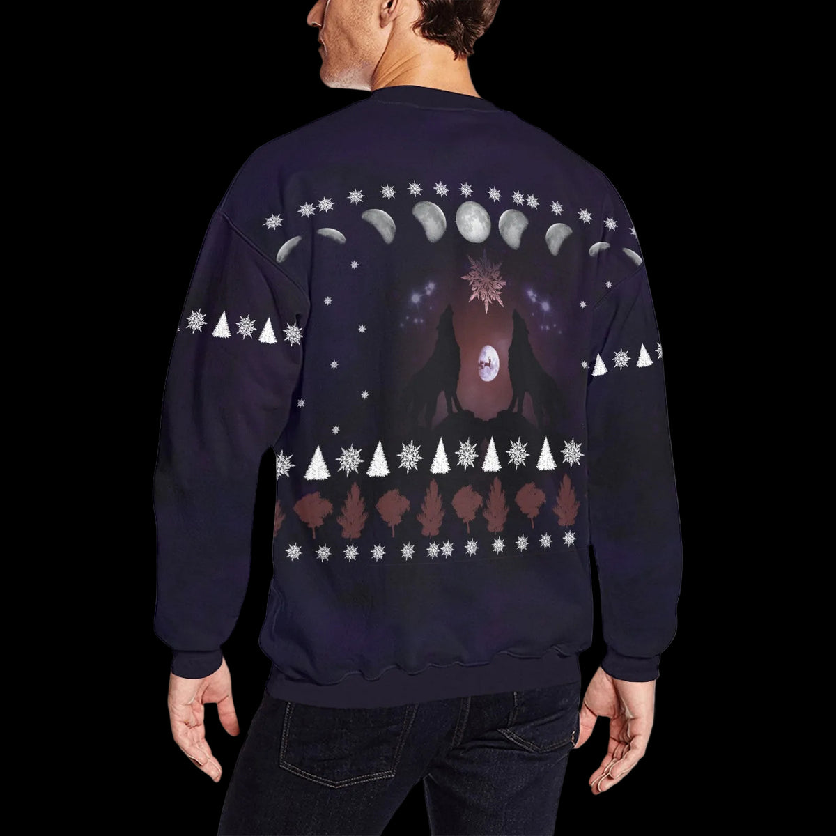 Wolf Howl Ugly Christmas Sweater