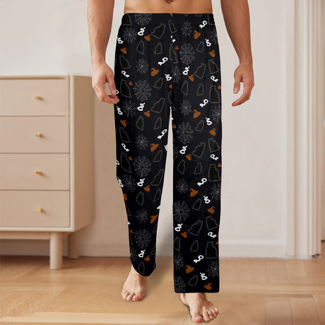 Black Cat Snake Spider Halloween Pajamas