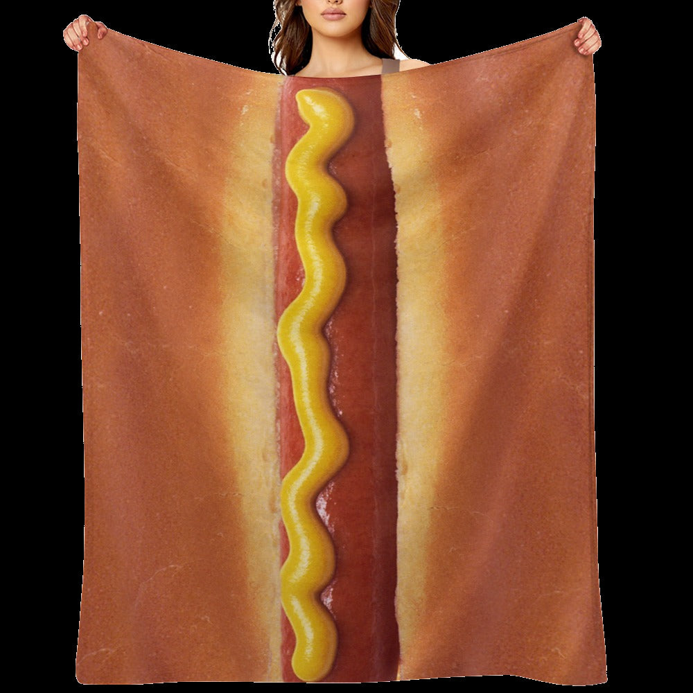 Hot Dog Throw Blanket - White Elephant Food Gift