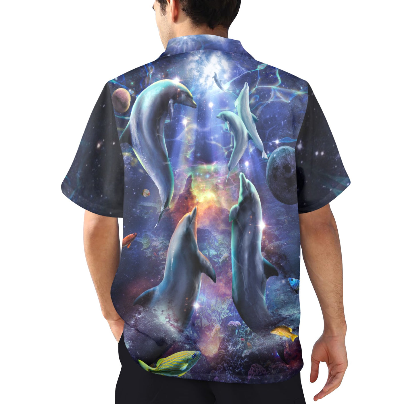 Galaxy Dolphin Hawaiian Shirt