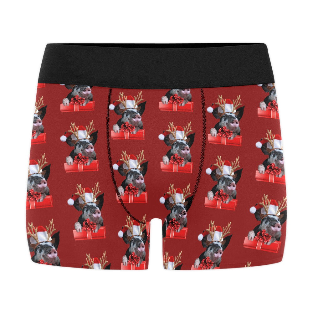 Christmas Pig Santa Boxer Brief Boxers