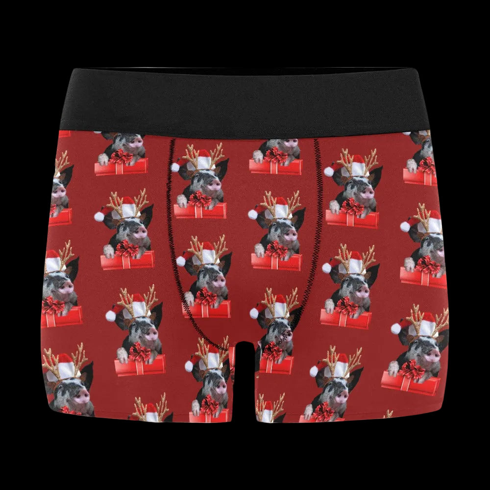Christmas Pig Santa Boxer Brief Boxers