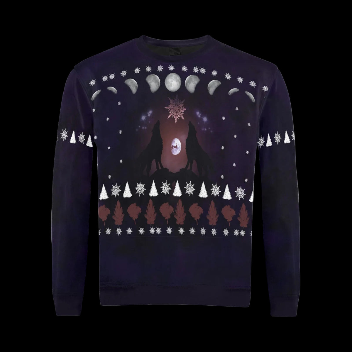 Wolf Howl Ugly Christmas Sweater