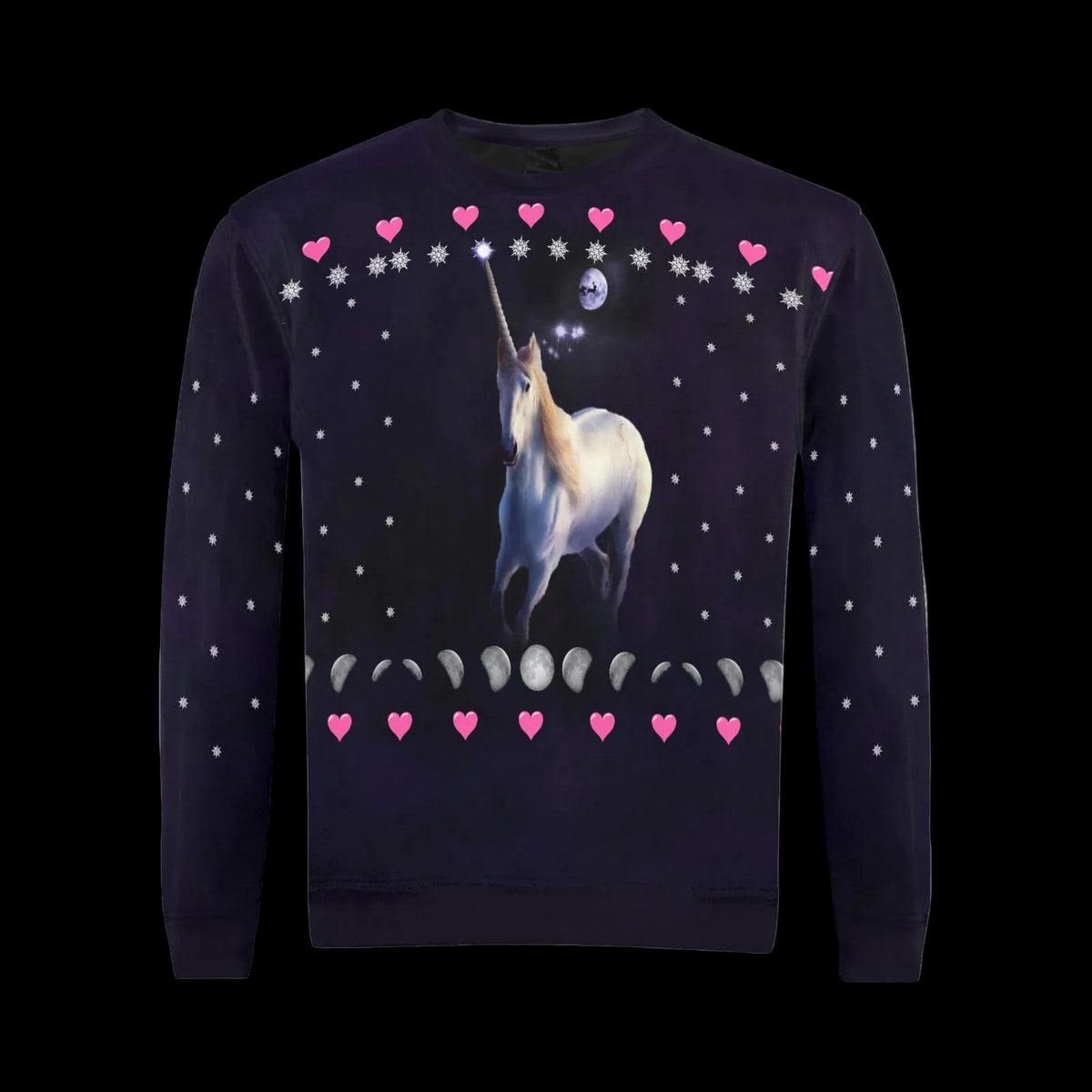 Unicorn Moon Ugly Christmas Sweater
