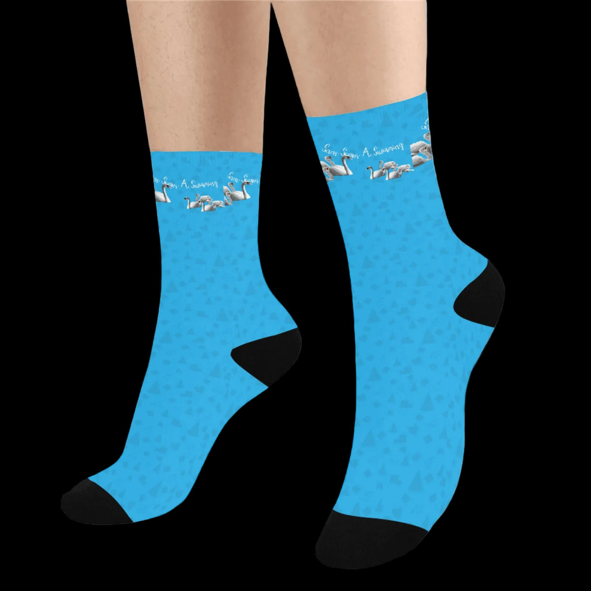 7 Swans Swimming Christmas Socks