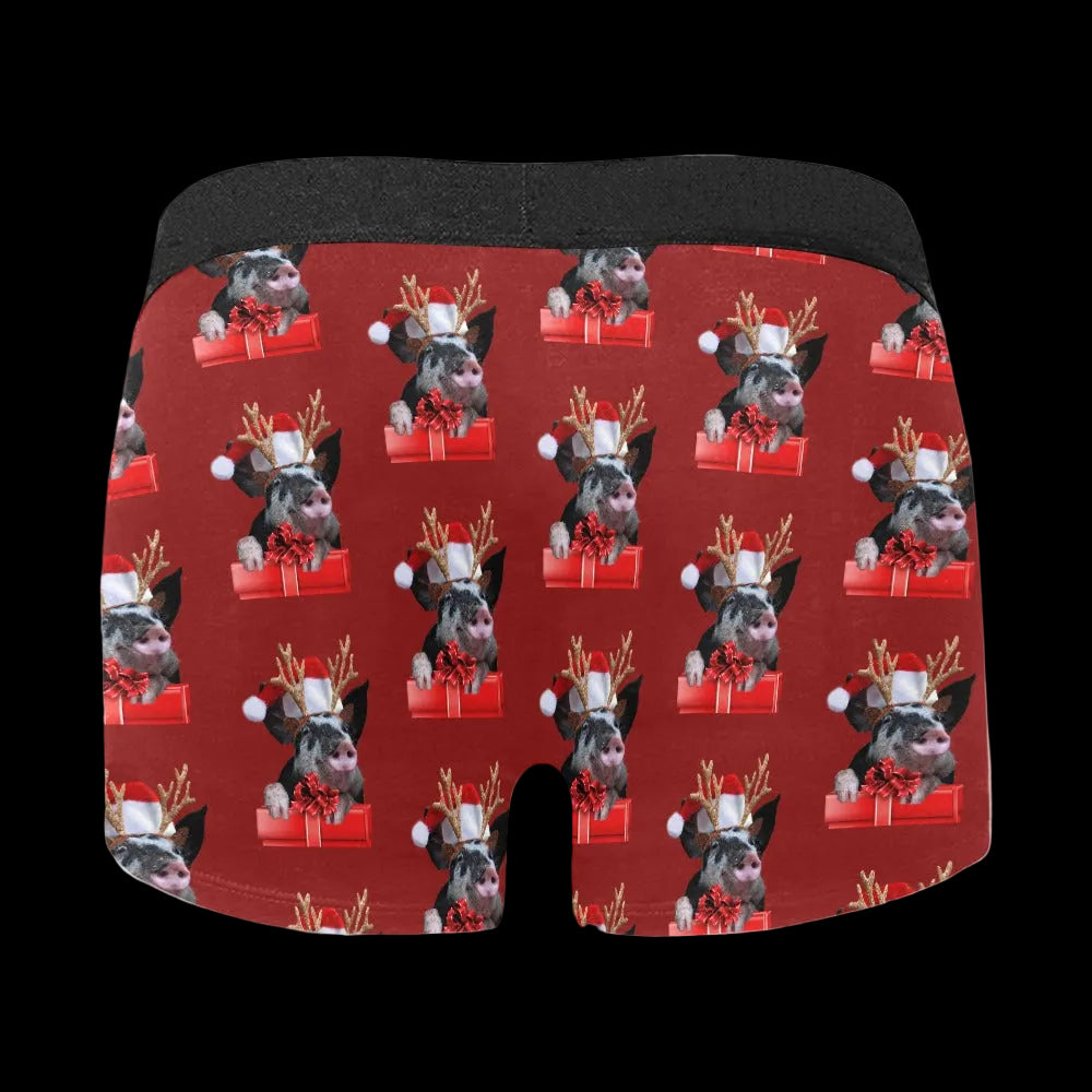 Christmas Pig Santa Boxer Brief Boxers