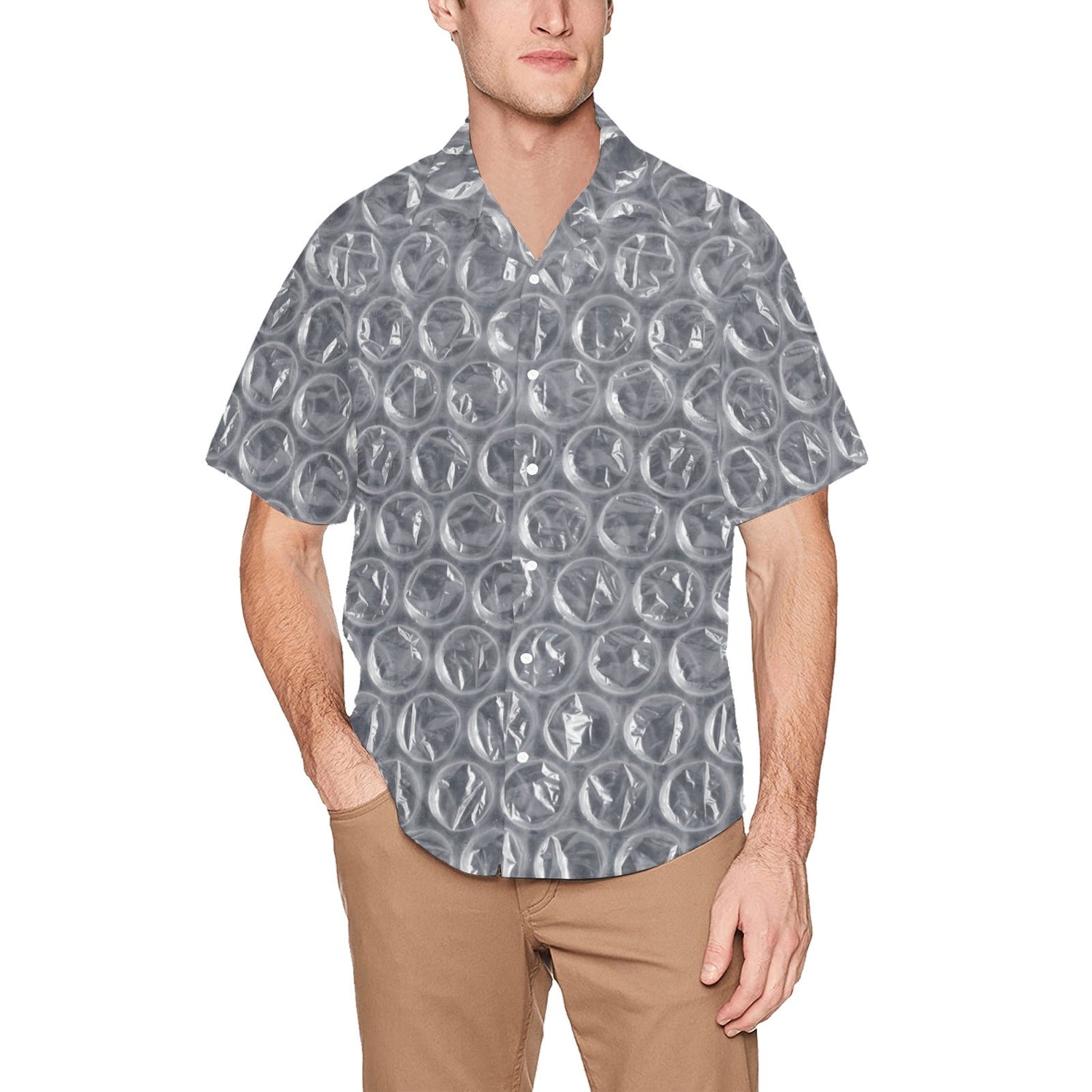 Bubble Wrap Hawaiian Shirt | Button Up Down Shirt - Random Galaxy