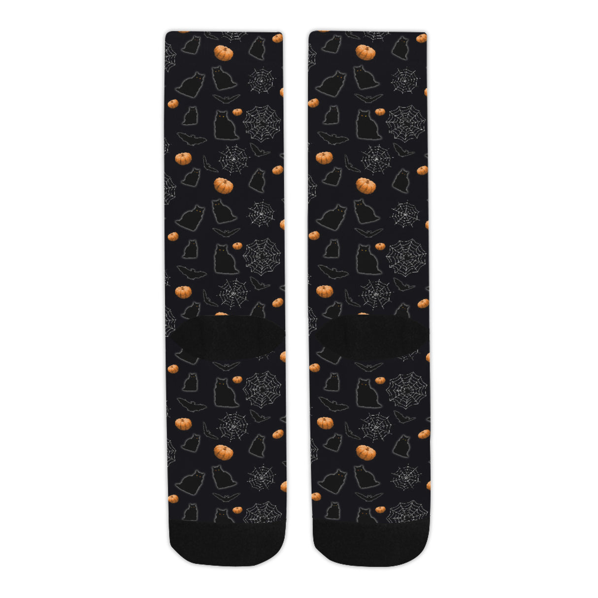 Black Cat Halloween Socks