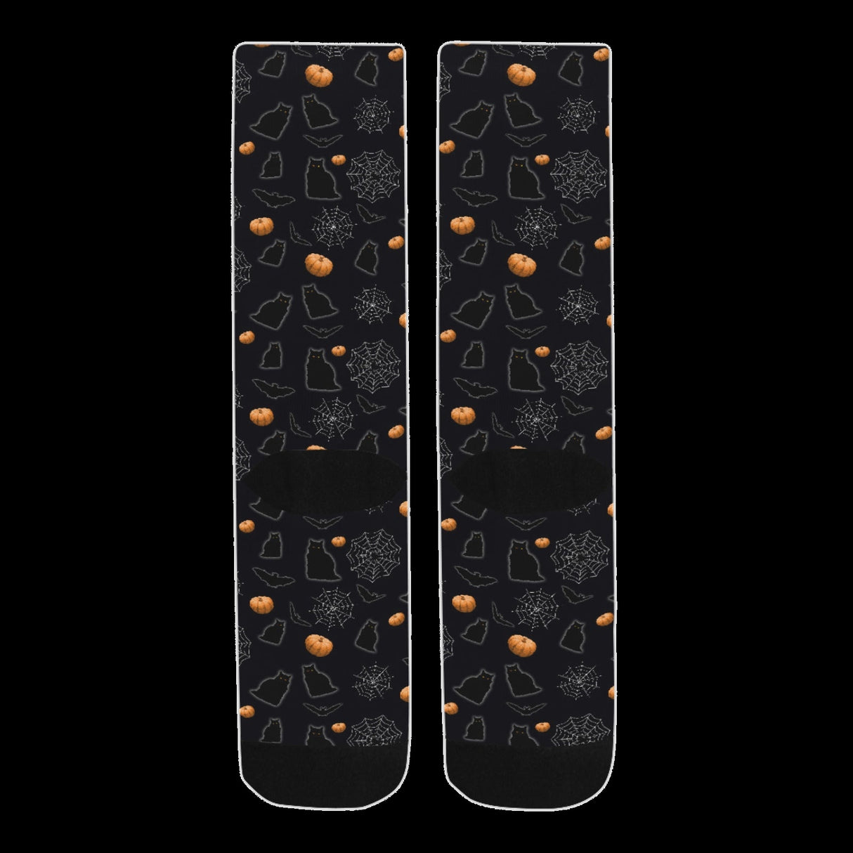 Black Cat Halloween Socks