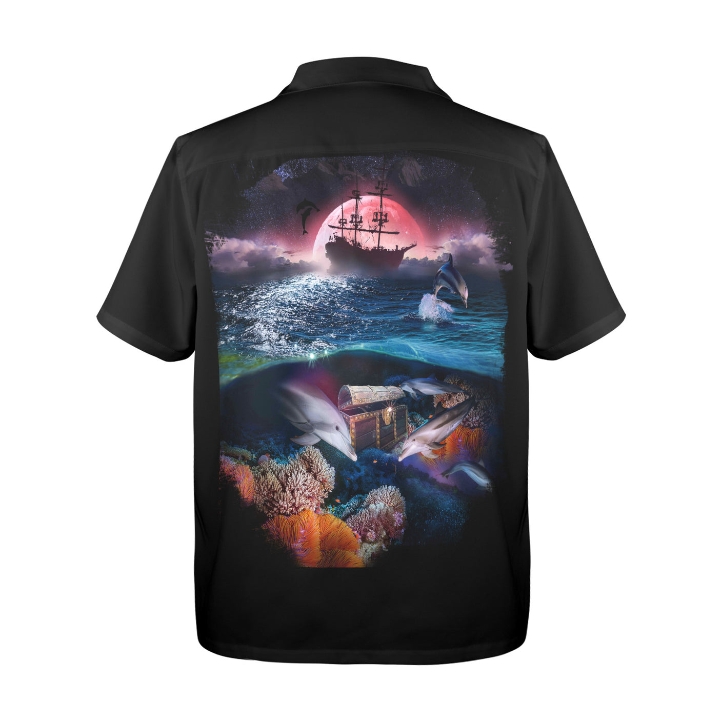 Dolphin Hawaiian Shirt | Button Up Down Shirt