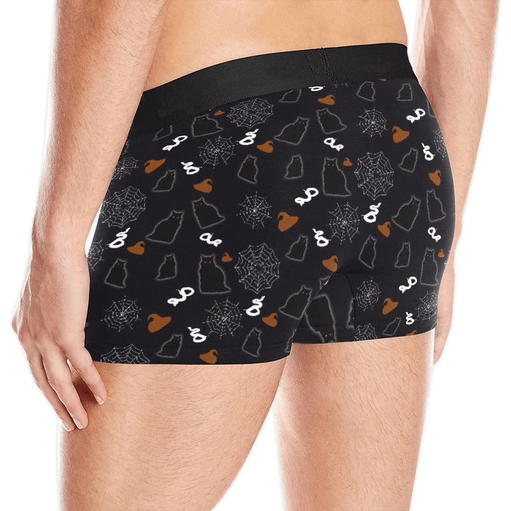Black Cat Halloween Boxer Brief Boxers
