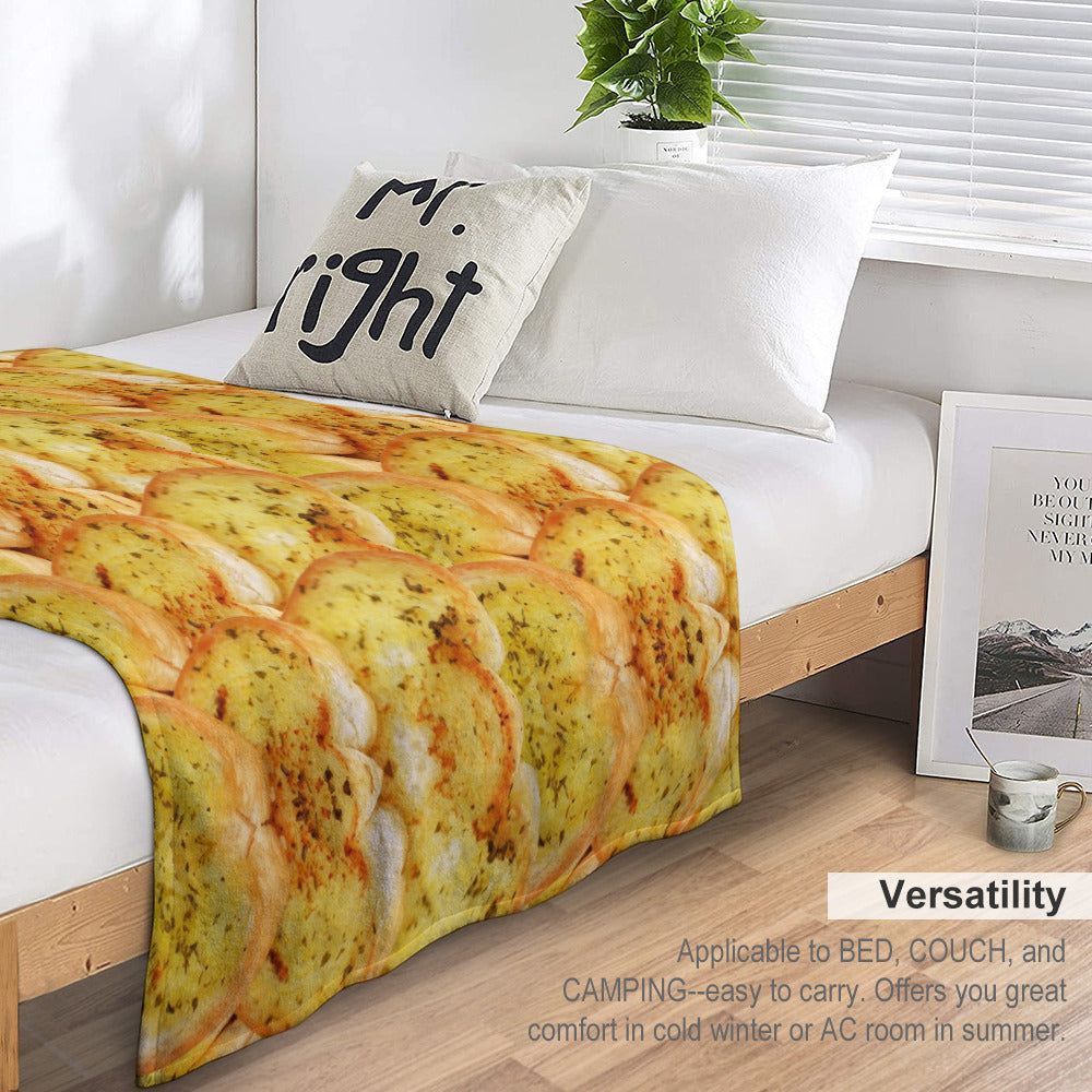 Garlic Bread Throw Blanket
