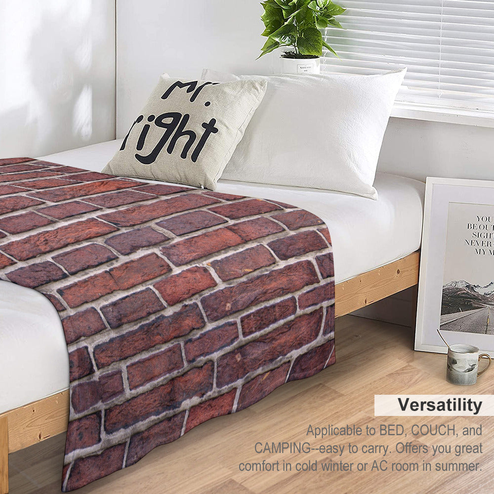 Brick Wall Throw Blanket