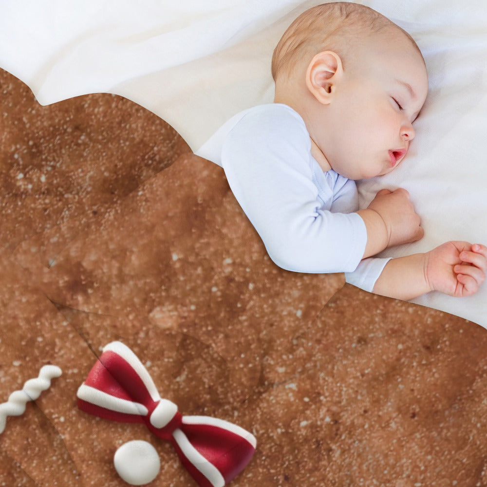 Gingerbread Man Christmas Throw Blanket