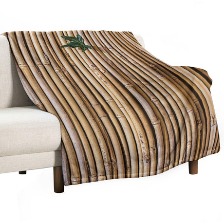 Bamboo Pattern Throw Blanket