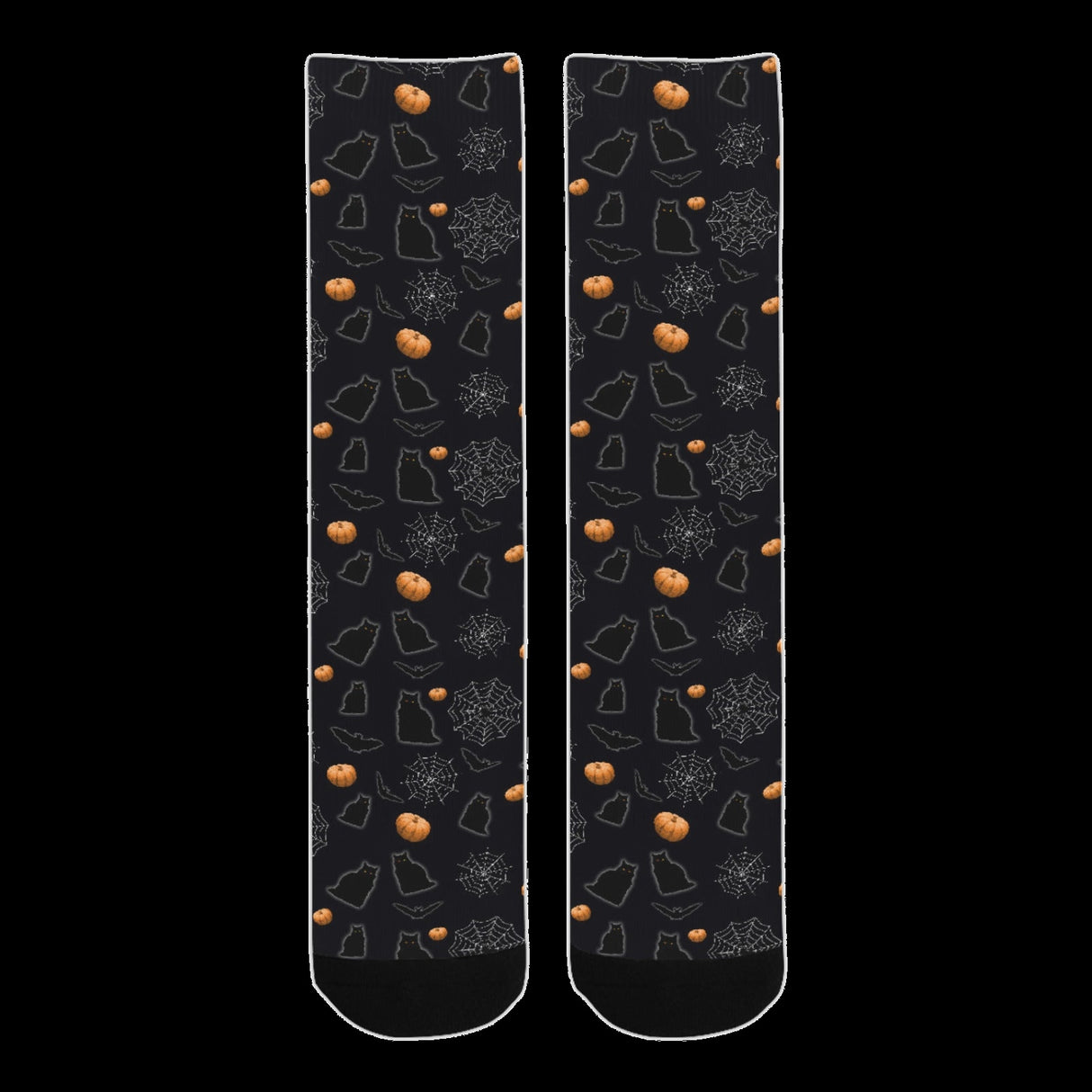 Black Cat Halloween Socks