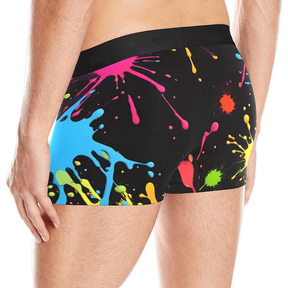 Rainbow Paint Splatter Boxer Brief Boxers