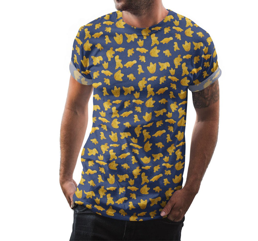 Dinosaur Chicken Nuggets Shirt | AOP 3D Tee Shirts - Random Galaxy