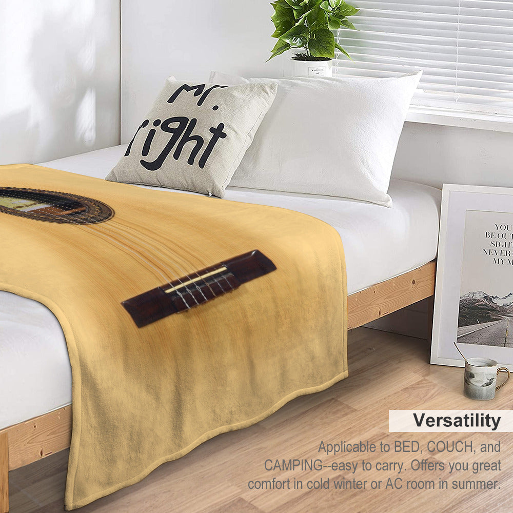 Acoustic Guitar Throw Blanket