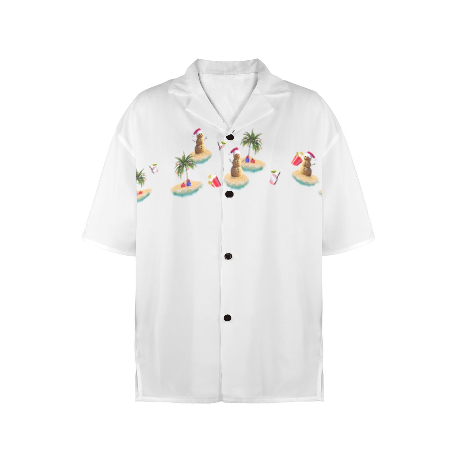 Women's Christmas in July Vacay Hawaiian Guayabera Shirt
