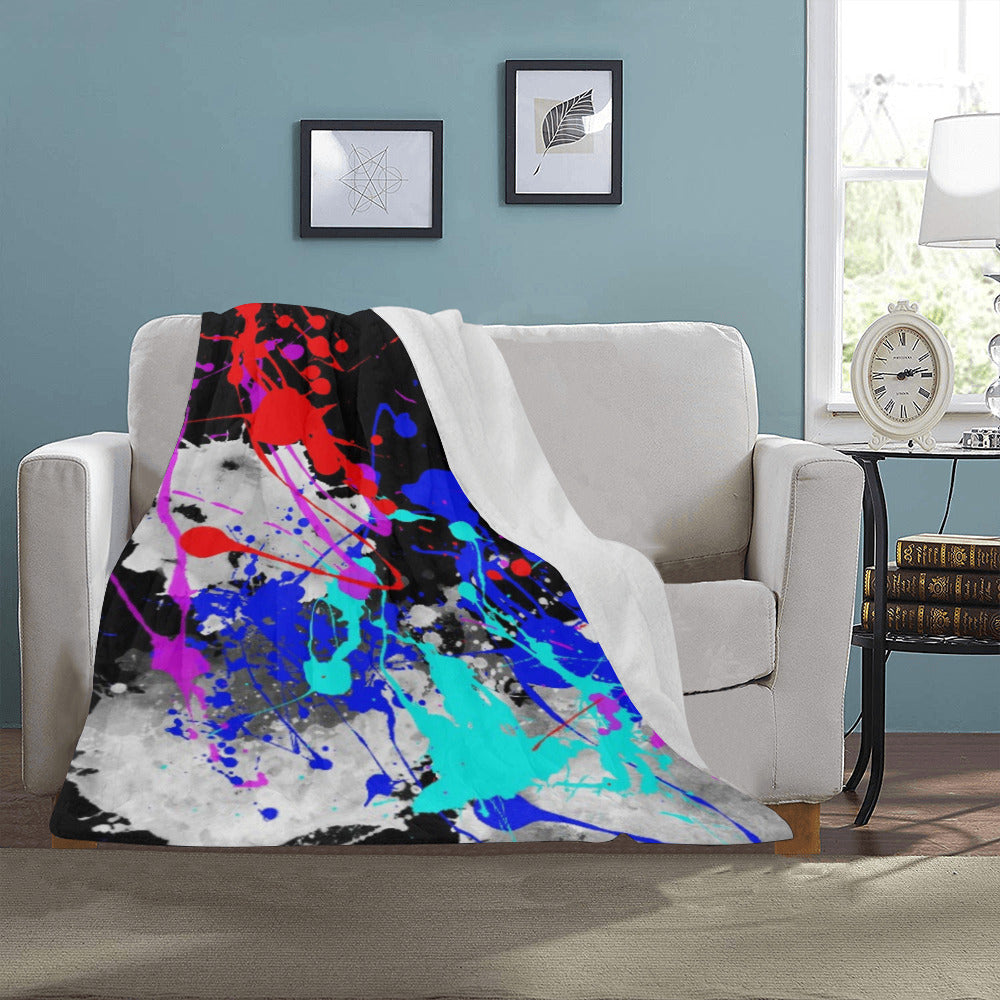 Paint Splatter Throw Blanket