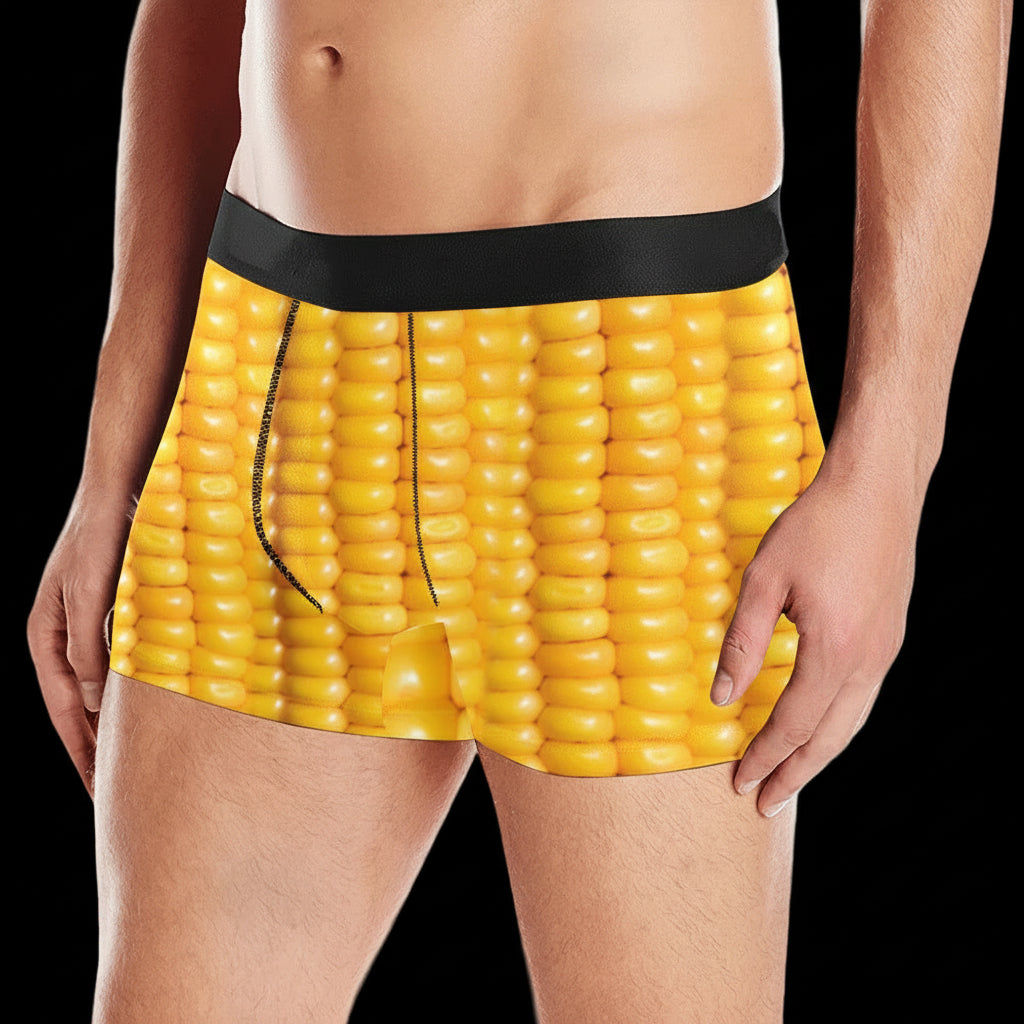 Corn Cob Boxer Briefs - Funny Food Underwear Gift