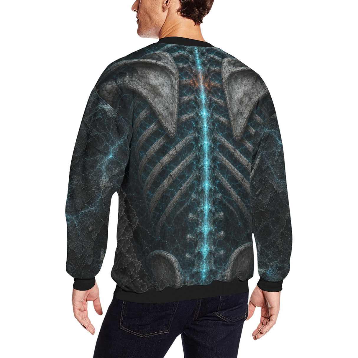 Glowing Skeleton Heart Halloween Costume Sweatshirt