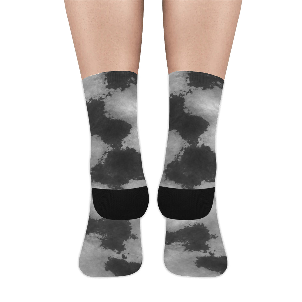 Black and White Tie Dye Socks