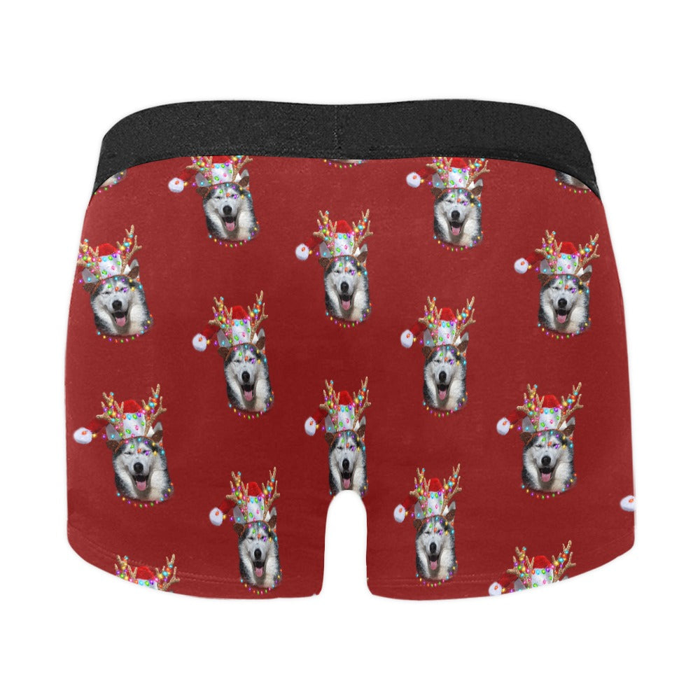 Christmas Husky Santa Boxer Brief Boxers
