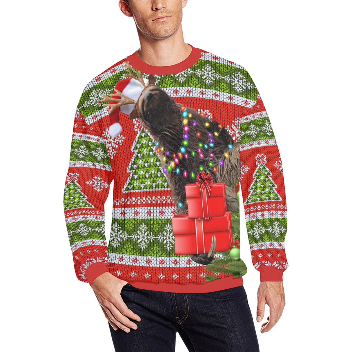 Pull de Noël laid paresseux