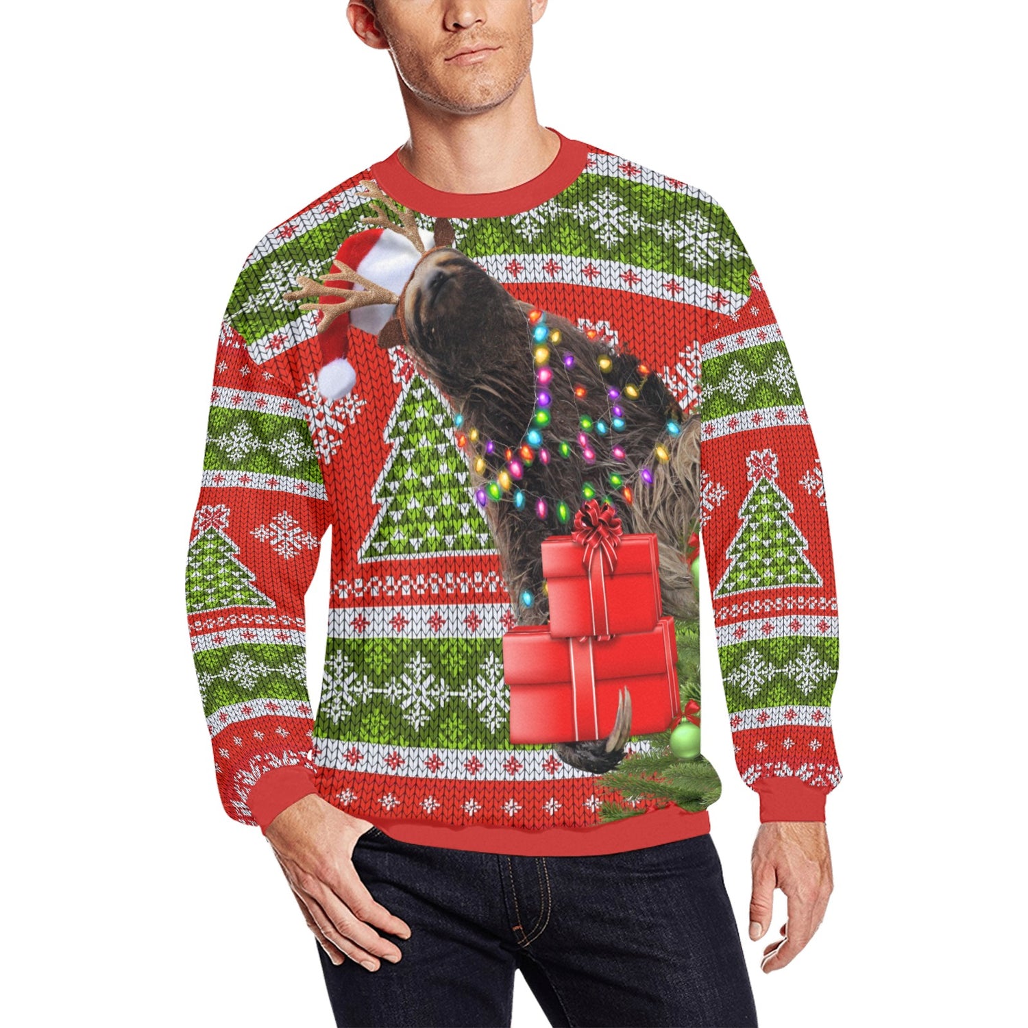 Faultier Hässlicher Weihnachtspullover