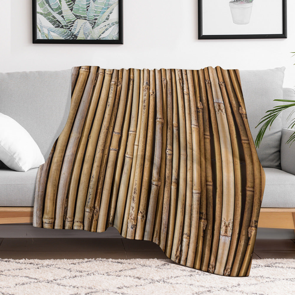 Bamboo Pattern Throw Blanket