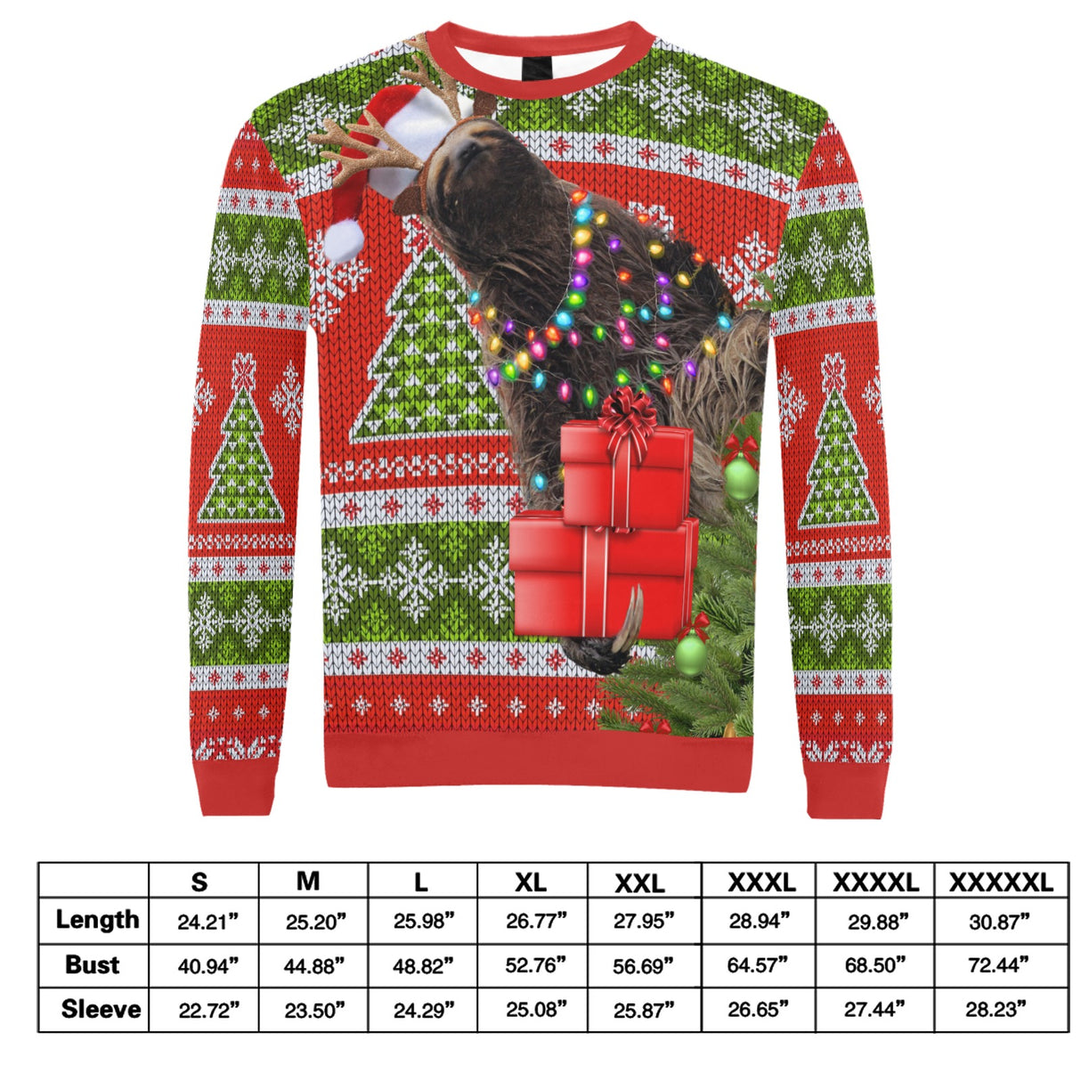 Pull de Noël laid paresseux