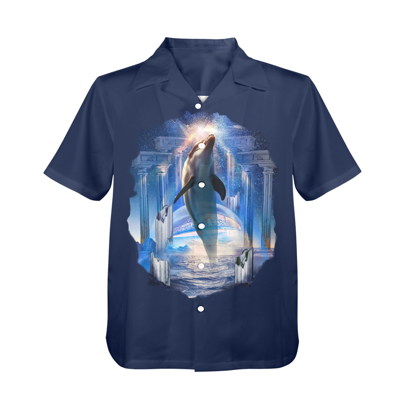 Dolphin Hawaiian Shirt | Button Up Down Shirt