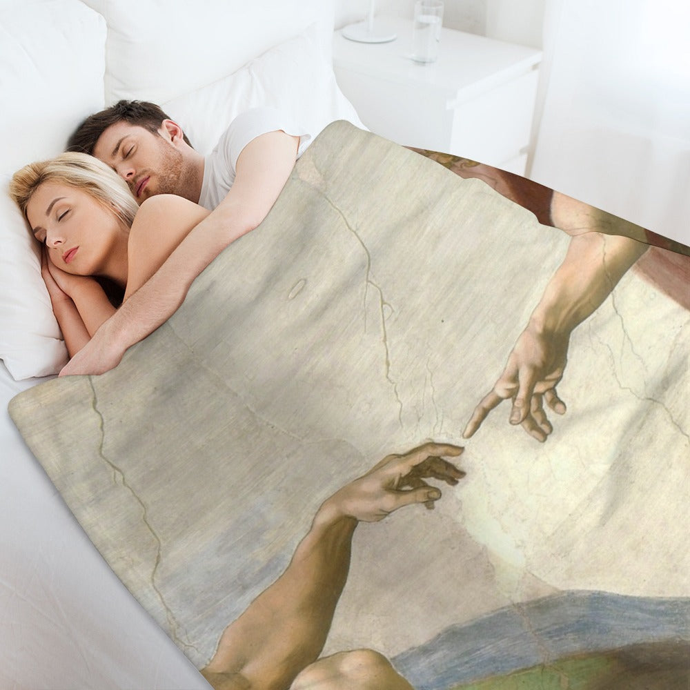Creation of Adam Throw Blanket