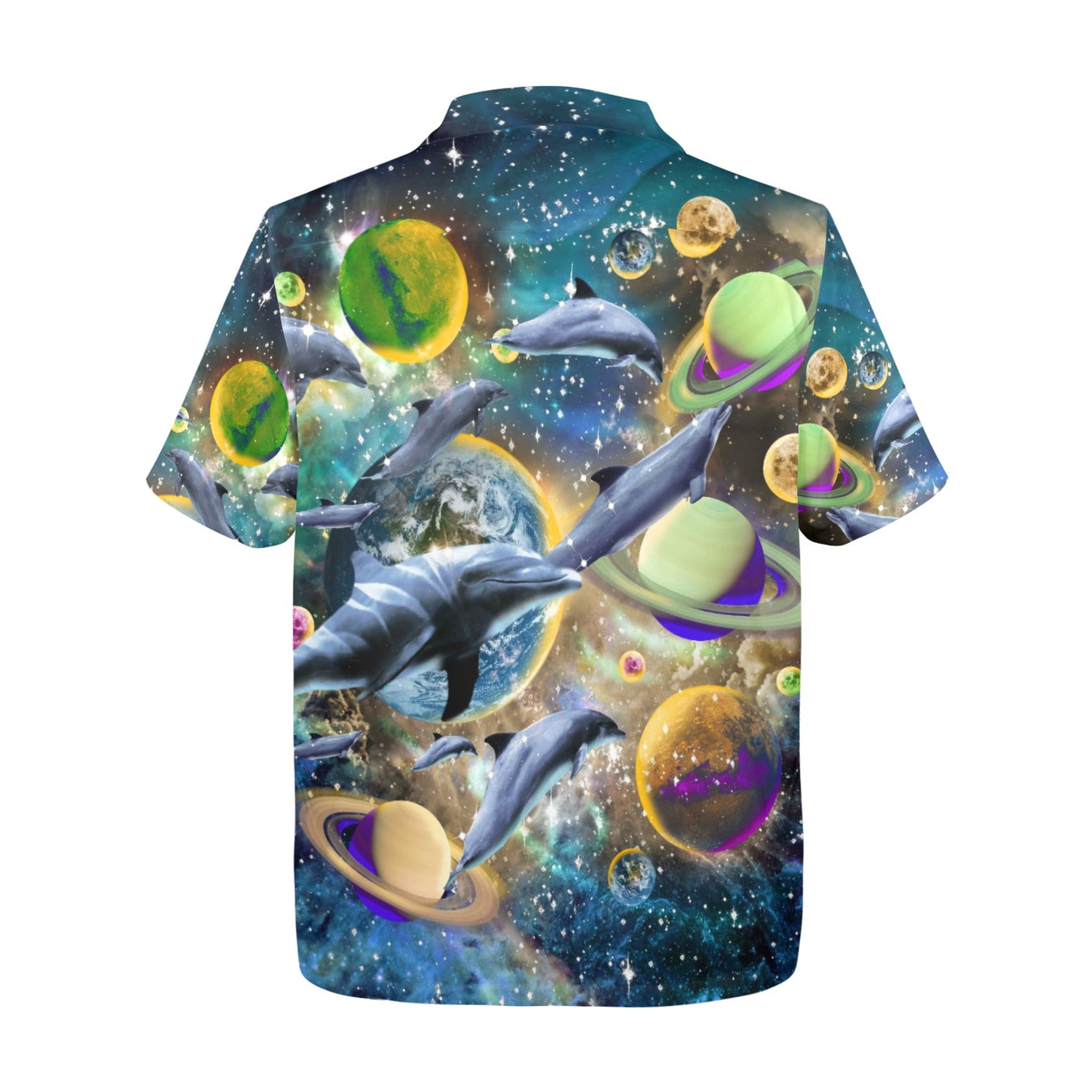 Galaxy Dolphin Hawaiian Shirt